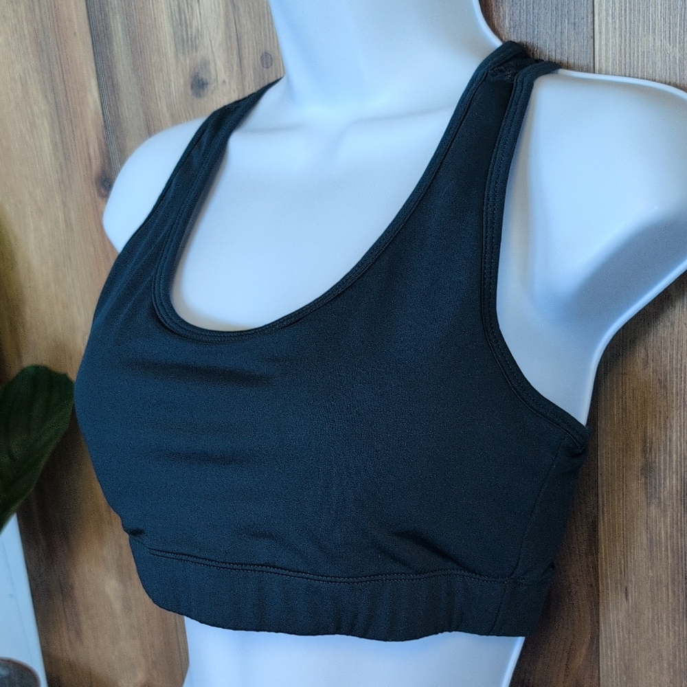 ZYIA Active Dark Teal Bralette Lace Racerback Sports Bra M              C553